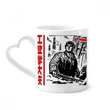 Imagem de Lâmpada de torre de martelo Caneca de trabalhador da China Caneca de café cerâmica copo de coração de vidro