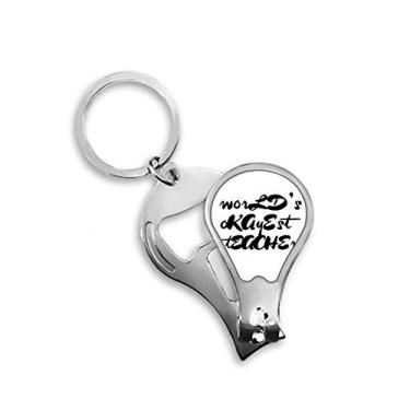 Imagem de World's Okoyest Teacher Student Quote cortador de unhas abridor chaveiro tesoura