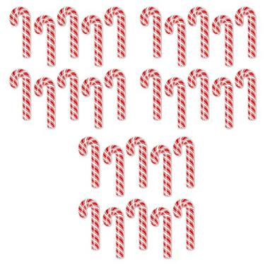 Imagem de Beistle Minirecortes de bengala doce 19 cm (vermelho/branco), pacote com 30