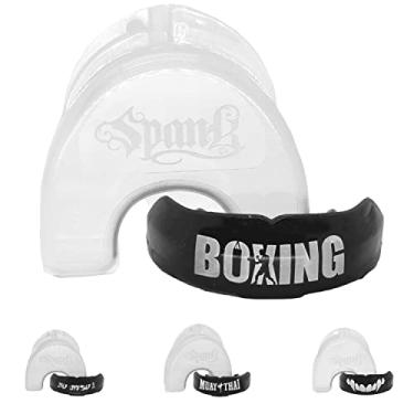 Imagem de Protetor Bucal Moldável Muaythai Jiu-Jitsu Mma Com Estojo - Spank (Preto/Boxing)