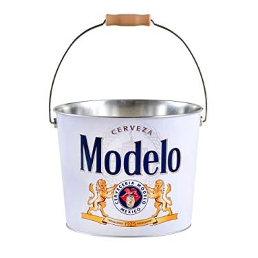 Imagem de The Tin Box Company Modelo balde de bebidas com alça de arame modelo (433317-12), branco