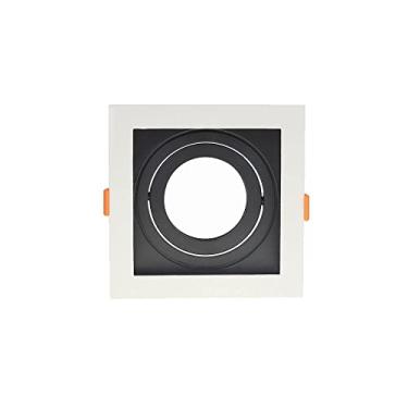 Imagem de Spot de Embutir Recuado Nordecor Flea para 1 Lâmpada Par 20 Quadrado Branco e Preto