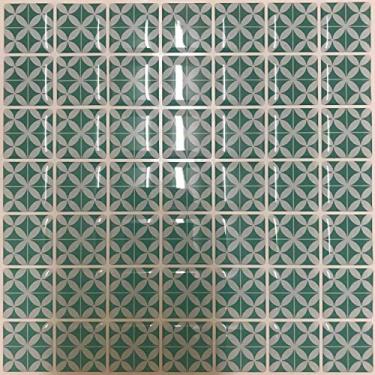 Imagem de Pastilha Adesiva, Cromo Sign, Retrô Verde/Branca Resinada Kit 4 Placas