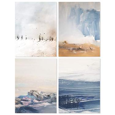 Imagem de Placas Decorativas Abstratas MDF 20x30cm Kit 4un