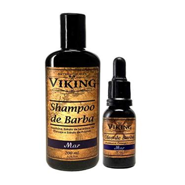 Imagem de Kit Shampoo e Óleo para Barba Viking Mar