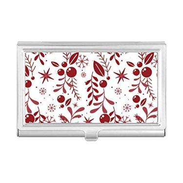 Imagem de Carteira de bolso com estampa de decoração branca e vermelha de Natal