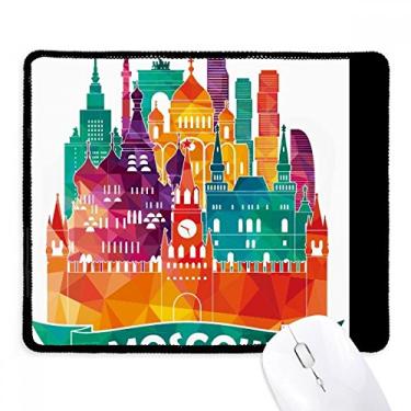 Imagem de Moscow Cathedral Painting Russia Mousepad com borda costurada Tapete de borracha para jogos