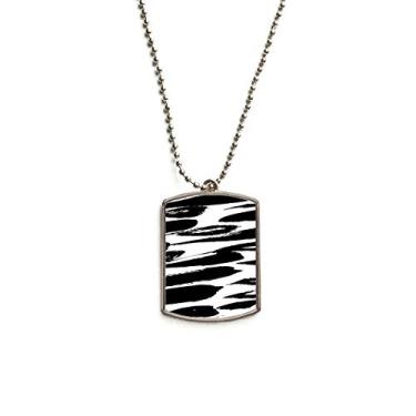 Imagem de DIYthinker Colar de aço inoxidável com pingente de placa de identificação de cachorro com textura de pintura chinesa em pincel