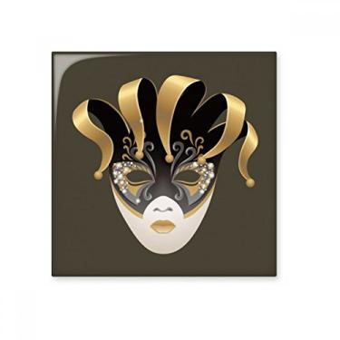 Imagem de Pedra adorna de tijolo vitrificado com azulejo de cerâmica feliz carnaval de Veneza