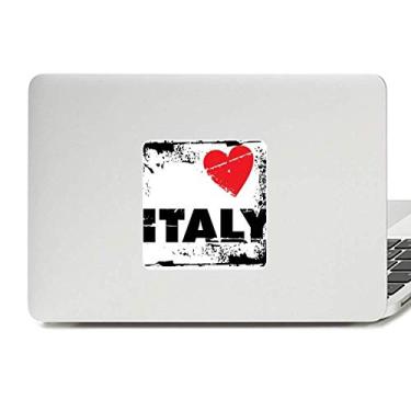 Imagem de I Love Italy Palavra Amor Coração Quadrado Decalque Vinil Paster Laptop Adesivo Decoração PC