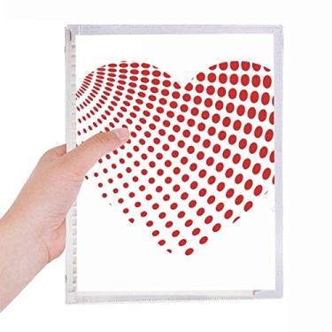 Imagem de Caderno Red Radiate Dots Dia dos Namorados Folhas Soltas Diário Recarregável Diário Papelaria
