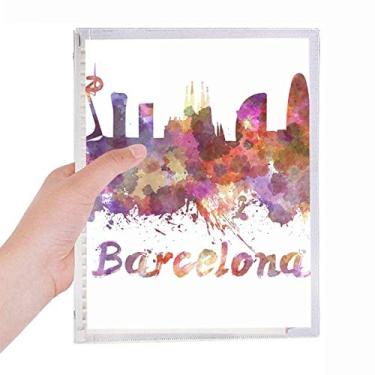 Imagem de Caderno de anotações em aquarela com folhas soltas da cidade da Barcelona Spain