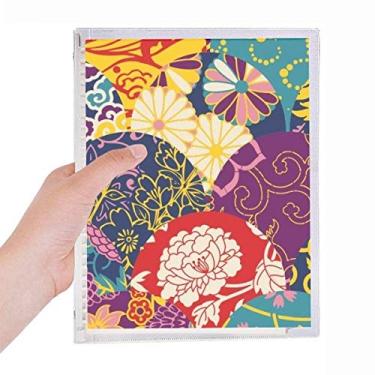 Imagem de Caderno de folhas soltas com estampa de pontos de flores estilo chinês japonês estilo asiático