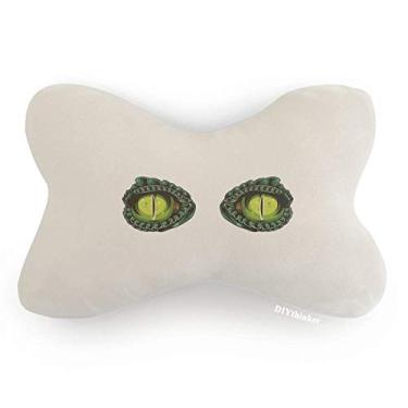 Imagem de DIYthinker Almofada para decoração de olhos de crocodilo com desenho de animal, decoração de carro, almofada para apoio de cabeça