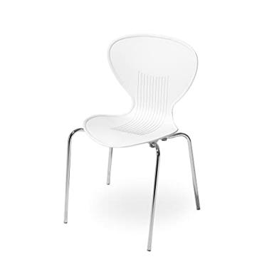 Imagem de Cadeira Formiga para Cozinha (Prata/Branco)