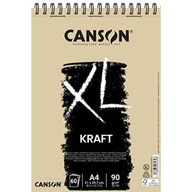 Imagem de Bloco Espiralado XL A4 90g/m², Canson, 60039141, Kraft, 60 Folhas