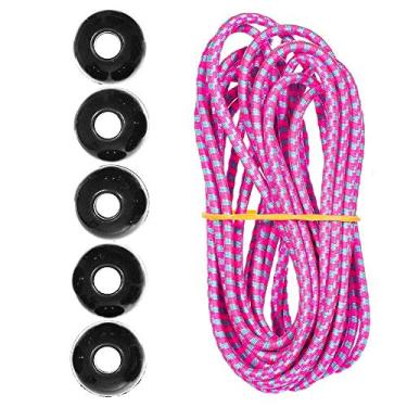 Imagem de Kits de cordas de choque Paracord Planet Ball – 3 m de cabo de choque de 0,5 cm – para acampamento, eventos, tendas, caminhadas, lonas e uso ao ar livre (algodão doce)
