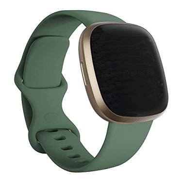Imagem de Pulseira Sport Borboleta compativel com Fitbit Versa 4 e Versa 3 - Fitbit Sense e Sense 2 - Marca LTIMPORTS (Oliva)