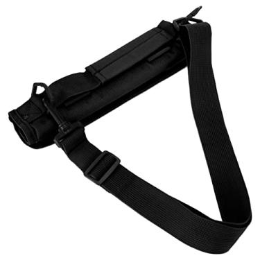 Imagem de Bolsa de transporte portátil para tacos de golfe, bolsa de nylon ajustável para tacos de golfe de grande capacidade para treino de golfe (preto)