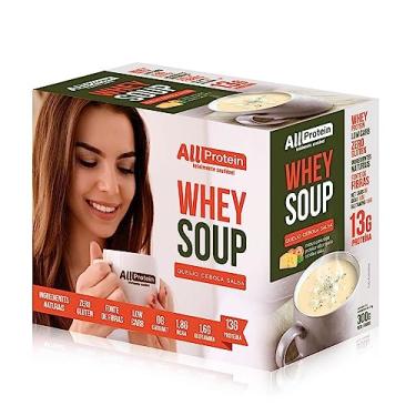 Imagem de Caixa de Whey Soup (Sopa) 12 unidades de 25g - All Protein (Queijo, Cebola e Salsa)