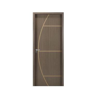 Imagem de Kit Porta De Madeira Decorada 215X74cm Com Batente De Mdf Ultra 12cm G