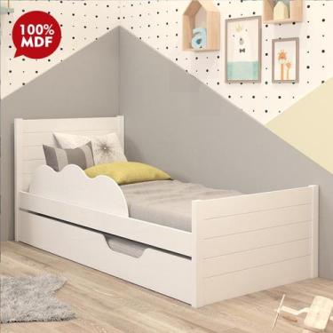 Imagem de Cama Bibox Elza De Solteiro Com Protetor Lateral 100% Mdf - Cimol