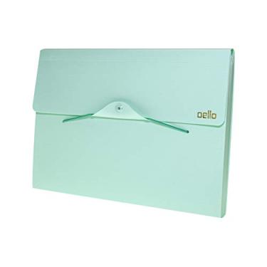 Imagem de Pasta sanfonada A4 com 12 divisórias Linho serena Verde pastel 6096.vp Dello