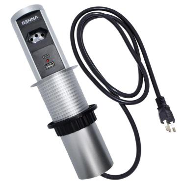 Imagem de Torre Tomada Automática 1 Tomada 2 Usb Carregamento Wireless