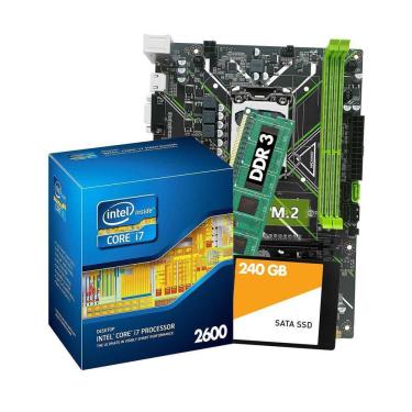 Imagem de Kit Upgrade Lga1155 Placa Mãe B75 + 8Gb Ddr3 + Ssd 240 Gb