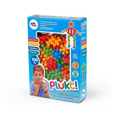 Imagem de Brinquedo De Montar E Encaixe Educativo Criativo Plukt 100 Peças Infantil Criança - Plakt