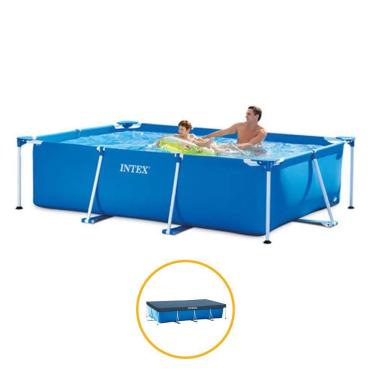 Imagem de Piscina Estrutural Retangular 3.834 Litros Pvc Armação + Capa Intex