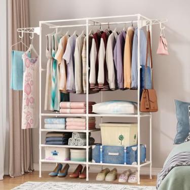 Imagem de Arara Armario C/Sapateira Cabideiro em e Prateleiras em Branco