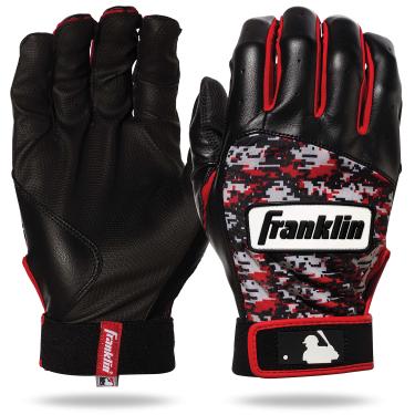 Imagem de Franklin Sports MLB Digitek Luvas de Rebatedor de Beisebol – Cinza/Vermelho Digi – Juvenil Pequeno
