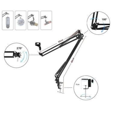 Imagem de Pedestal Articulado,Haste P/Microfone P120,P220,At2020,C1