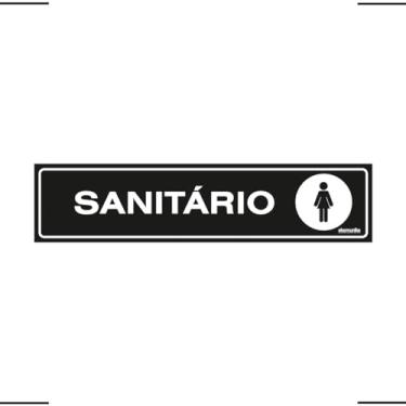 Imagem de Placa De Sinalização Sanitário Feminino 30x7 Ekomunike - A-432 F9e