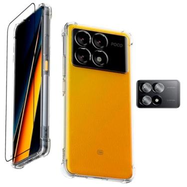 Imagem de Kit Capa Anti Impacto para Poco X6 Pro + Película 3D Vidro + Película Lente Câmera