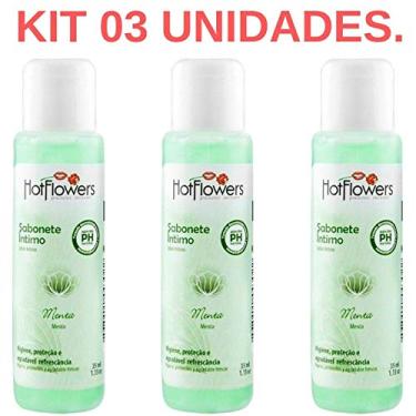 Imagem de Kit 03 Sabonete Íntimo Menta 35ml Hot Flowers