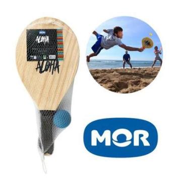 Imagem de Raquete Frescobol E Bolinha Beach Tenis Profissional Mor