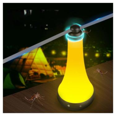 Imagem de Ventiladores de insetos para mesa de comida com luz anti-insetos, longo tempo de espera, ventilador repelente de moscas tanto para mesa quanto para pendurar, barracas de comida para voar