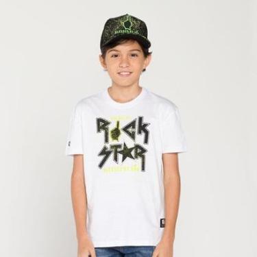 Imagem de Camiseta Buh Kids Oversized Rock Star Branca-Unissex