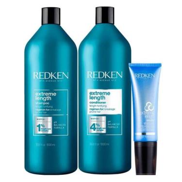 Imagem de Redken Extreme Length Salon Shampoo + Condicionador 1L + Sealer 50ml