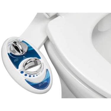 Imagem de LUXE Bidet NEO 120 - Bocal autolimpante, acessório de bidê não elétrico de água doce para assento de vaso sanitário, pressão de água ajustável, lavagem traseira (azul)
