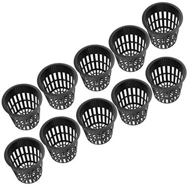 Imagem de Copo de Cesta Hidropônico de Plástico Seguro Durável para Plantio de Varanda de Jardim (Preto)