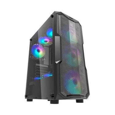 Imagem de Gabinete Gamer Aigo Darkflash Aquarius Mesh Lateral Acrilico Preto