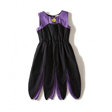 Imagem de Fantasia Ursula pequena sereia princesa vilã Ariel ostume vestido de aniversário para meninas 5 anos preto