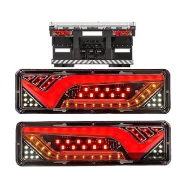 Imagem de Par Lanterna Led Caminhão Traseira Seta Sequêncial 30 Cm KLX Qualidade e Inovação