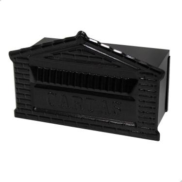 Imagem de Caixa De Correio Tijolinho Popular 12x25 Para Muro Preta