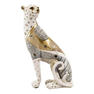 Imagem de Enfeite Decoração Rack Sala Safari Guepardo Realista 25cm