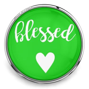 Imagem de Escolha uma cor | Blessed Snap Jewelry Heart 18MM Family Faith Magnolia Vine Gengibre Charm Button Serve em pulseiras, colares e chaveiros femininos personalizáveis, 18MM / 20MM (Standard size), Vidro, metal, encaixe