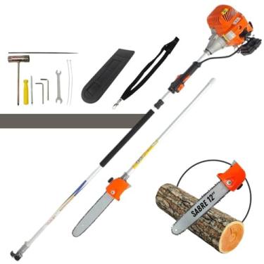 Imagem de Motopodador De Galhos Profissional á Gasolina Vp3300l 2t 33cc 1,30hp Robusta Com Extensor e Sabre de 30cm Ideal Para Cortes de Galhos no Alto de Árvores